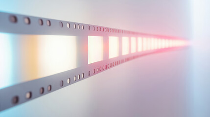 Filmstrip image border with blank frames for vintage photography design