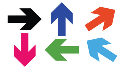 Arrow Icons Set. Simple and Minimal Icons Pointing Up, Down, Left, and Right use for business purpose