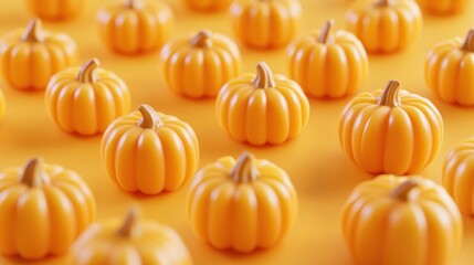 Candies in the shape of pumpkins for Halloween, created with Generative AI technology. 