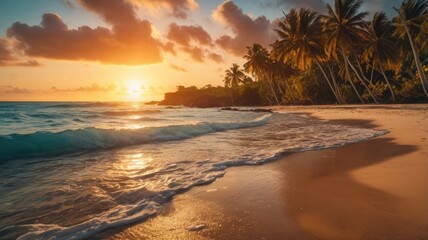 Sunset Serenity on a Tropical Beach