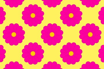 seamless floral background, seamless pattern with pink flowers, seamless pattern, yellow background with pink flowers, pink flowers, wrapping, flower, fabric, yellow background, yellow, paper, pink 