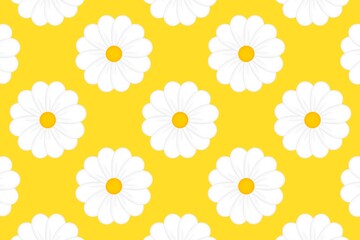 seamless floral background, seamless pattern with white flowers, yellow background with white flowers, white flowers, wrapping, flower, fabric, yellow background, white, paper, daisy, yellow and white