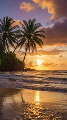 Obraz premium sunset at the beach