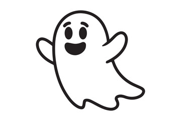 Spooky ghost vector design for Halloween 