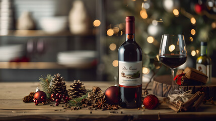  Christmas themed spiced red wine, food photography