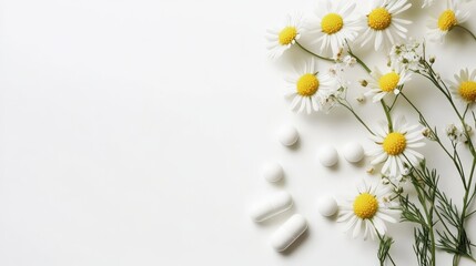 Delicate Daisy Bouquet on Soft White Background