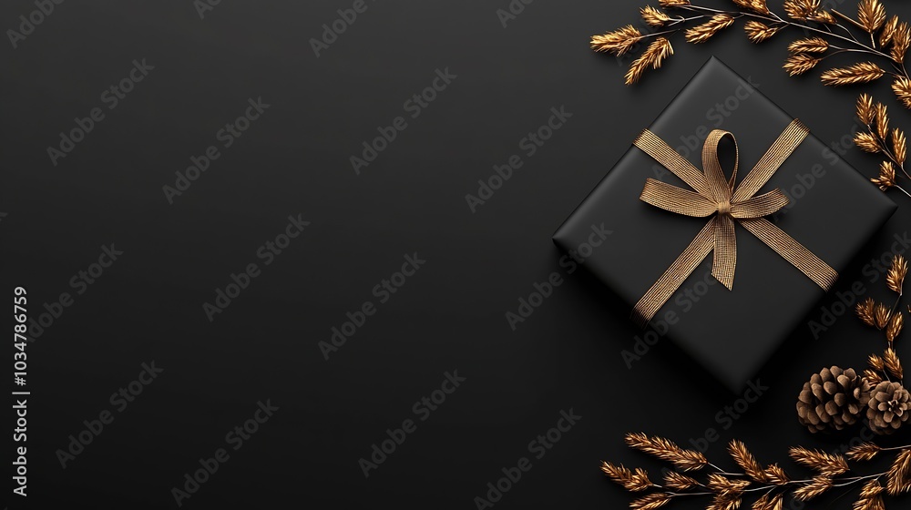 Poster simple and elegant black Friday background : Generative AI