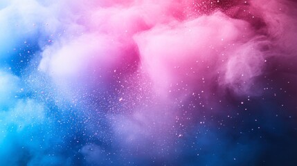 Colorful Vapor with Sparkles in Pink and Blue Hues