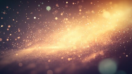 Obraz premium Sparkling Golden Particles in Soft Light Background