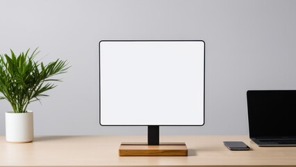 With the scan stand mockup, display QR codes for cashless transactions using smartphones and e-wallets. A must-have for smart shops embracing digital payment without physical money.