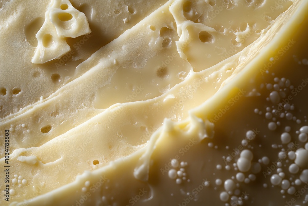 Canvas Prints Close-up of Swiss Cheese with Large Holes and Creamy Texture