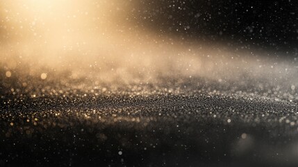 Fototapeta premium Soft Glowing Dust Particles on Dark Surface