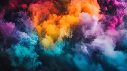 Colorful Smoke Explosion in Vibrant Shades