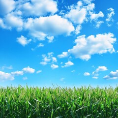 Obraz premium Cornfield and sky background