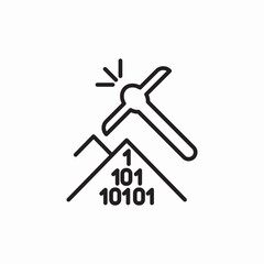 binary code mining blockchain icon sign vector