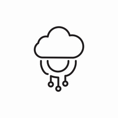 cloud data web icon sign vector
