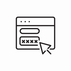 password website click icon sign vector