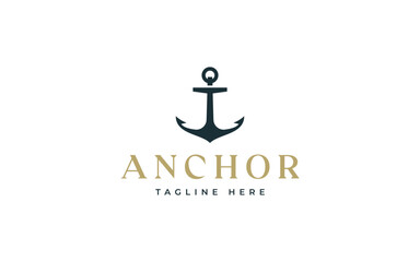 anchor logo design vector illustration