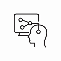 user mind computer conenction icon sign vector