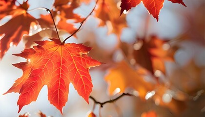Fototapeta premium Maple leaves, Fall leaves, Generative AI