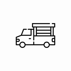 farm truck icon sign vector