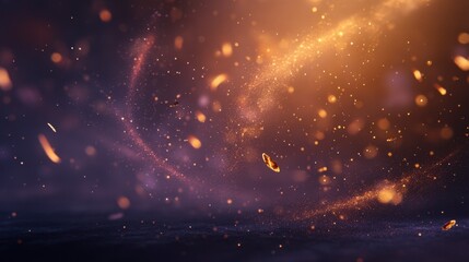 Naklejka premium Abstract Sparkle with Warm Glowing Particles