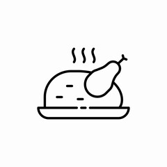 turkey food icon sign vector