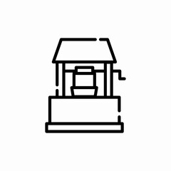 water well icon sign vector