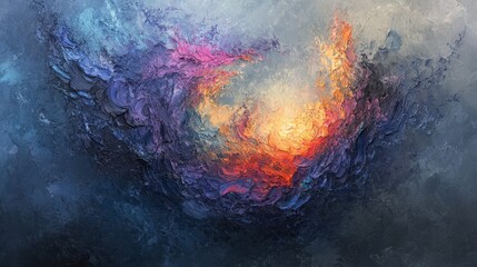 Abstract Swirl of Colorful Textures in Motion