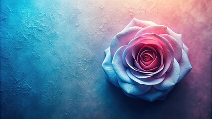 Abstract colorful gradient background with grainy texture in rose and blue blend