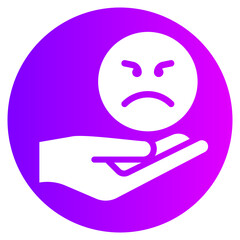 Naklejka premium hand gradient icon