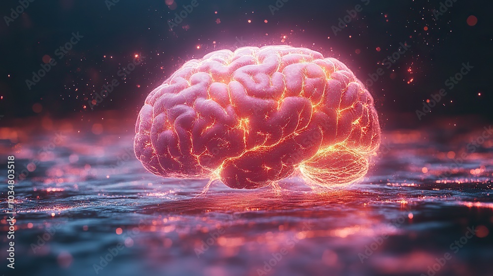 Poster psychological intelligence illustrating the intricate cognitive processes and complex functions of t
