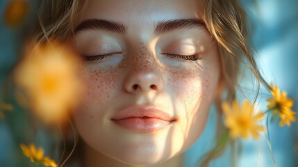 self reflection and mindfulness on mental health woman embracing life with strong and feminine personality wellness and self care importance for female mindfullness and inner peace