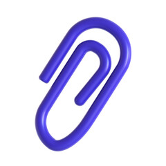 paper clip icon 3d rendering illustration