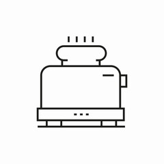 toaster bread icon sign vector