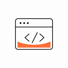 website code programming icon sign vector