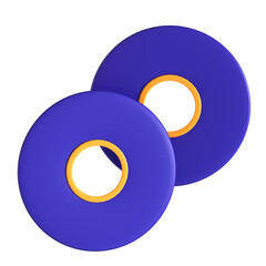 compact disc icon 3d rendering illustration