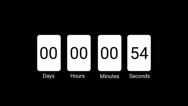 Countdown one minute animation from 60 to 0 seconds, 60 second countdown Animation background, 1 minutes countdown.