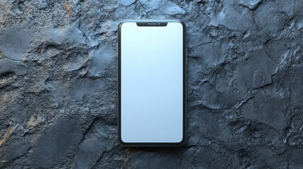 A Smart Device Showcasing a Blank White Screen Ideal for Demonstrating App Designs or User Interfaces in a Professional Setting