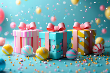 Background for webshop, gifts and products, realistic, nice colors, spring time colors