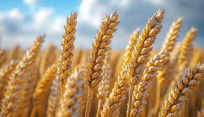 Golden wheat field in the summer sunlight beauty. generated by AI