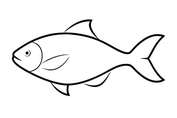 Fish Silhouette | isolated vector silhouette illustration on white background