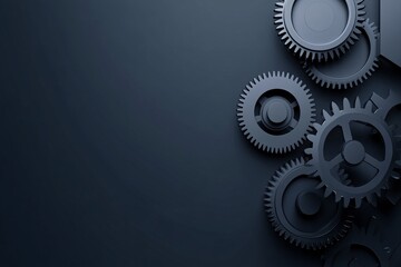 Abstract Industrial Background with Metal Gears