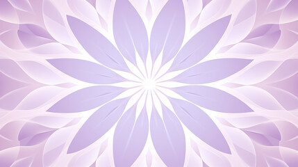 This wallpaper design showcases a stunning radial symmetry featuring white and lavender colors, perfect for enhancing contemporary spaces with elegance and sophistication