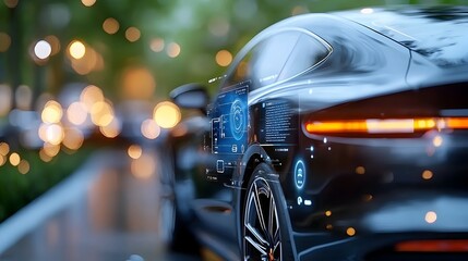 Cutting edge 3D visualization of a futuristic car dashboard featuring a high tech GPS navigation system smooth glowing digital interface and seamless vehicle tracking capabilities for a modern