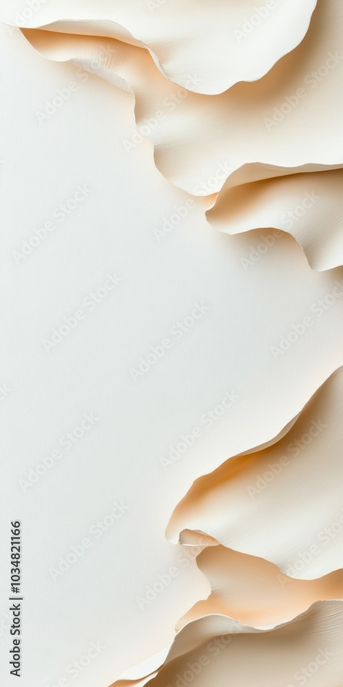 Aufkleber Abstract Paper Texture Layered Design on White Background with Soft Shadows