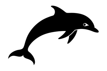 Dolphin Silhouette | isolated vector silhouette illustration on white background