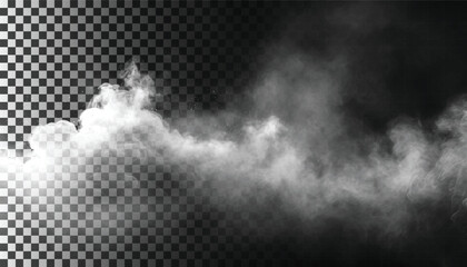 PSD Fog or smoke isolated transparent background. White cloudiness, mist, smog, dust, vapor PNG 14 © Akshay