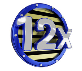 3D 12x Badge