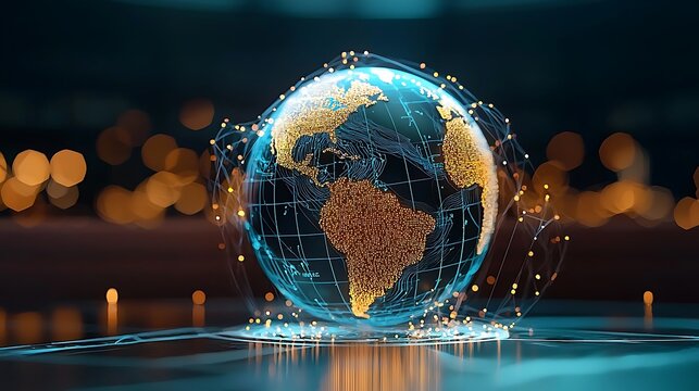 A globe surrounded by law books from different countries with the ICJ emblem at the top symbolizing global legal authority